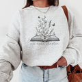 Casual Plant Print Crew Neck Pullover