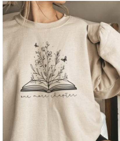 Casual Plant Print Crew Neck Pullover