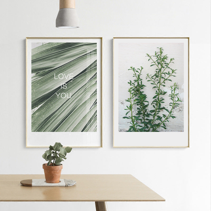Modern Art Abstract Plant Watercolor Poster Print