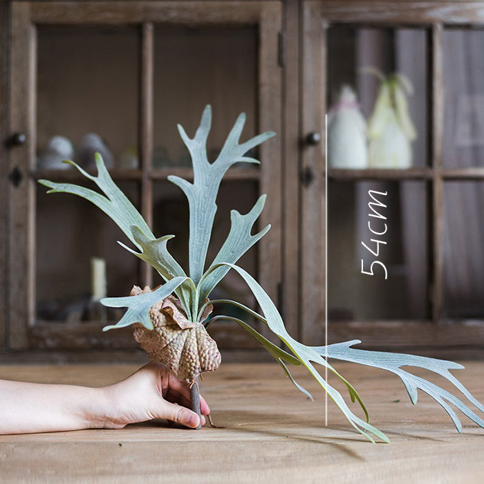 Large Faux Staghorn Fern Tropical Plant Wall Decor