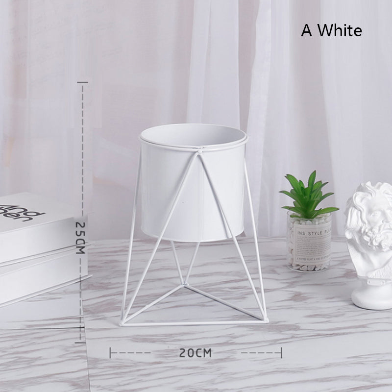 Triangular Geometric Floor Plant Stand for Succulents