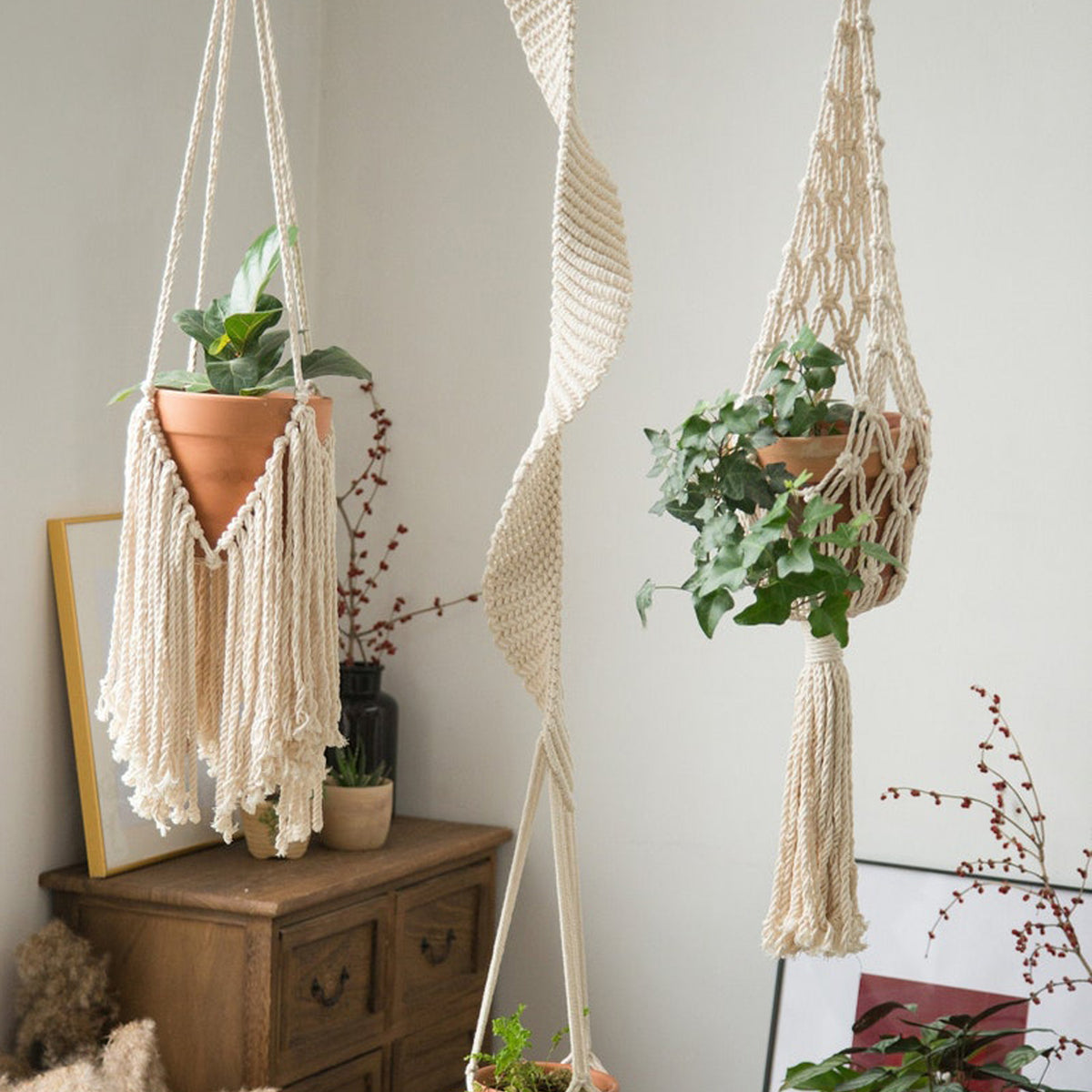 Nordic Plant Hanging Basket Tapestry Bohemian Decor