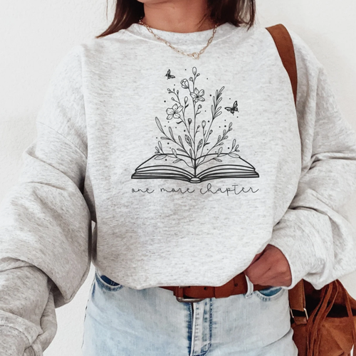 Casual Plant Print Crew Neck Pullover