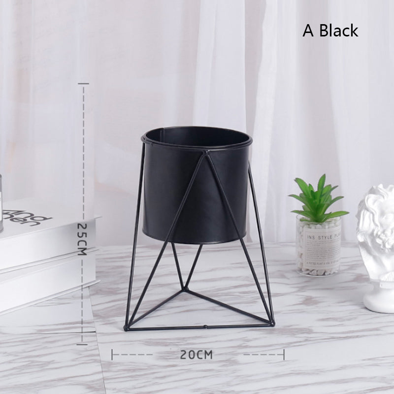 Triangular Geometric Floor Plant Stand for Succulents