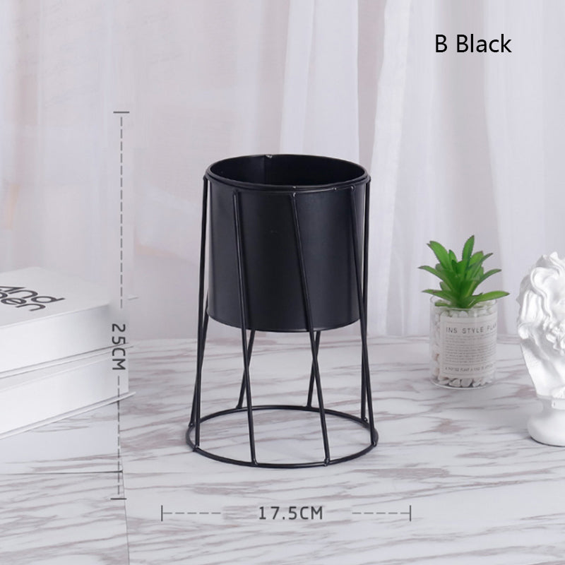 Triangular Geometric Floor Plant Stand for Succulents