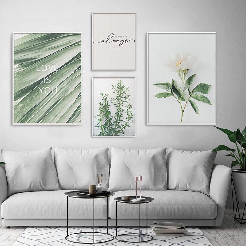 Modern Art Abstract Plant Watercolor Poster Print