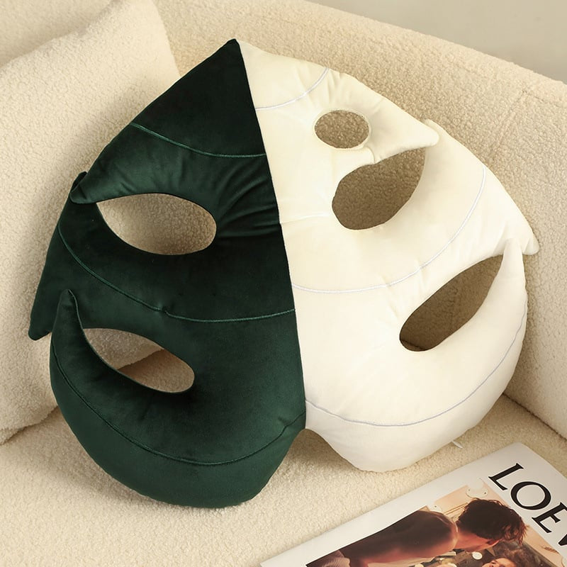 Philodendron Green Plant Pillow for Home Decor